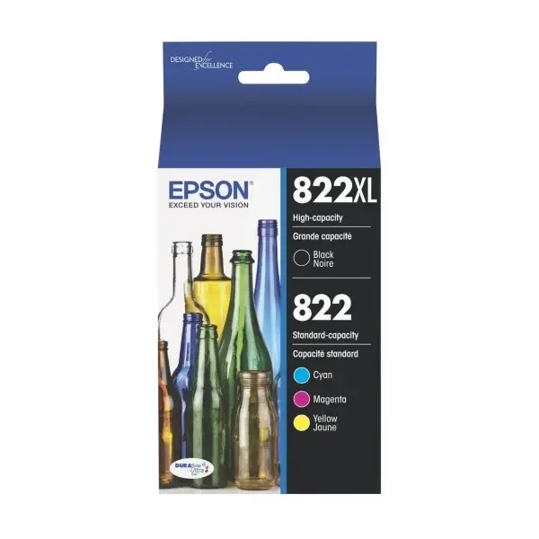 Epson 822Xl/822 – 4-Pack – Hight Capacity (Black) + Standard Capacity – Black, Yellow, Cyan, Magenta – Original – Ink Cartridge – For Workforce Pro Wf-3820, Wf-4820, Wf-4830