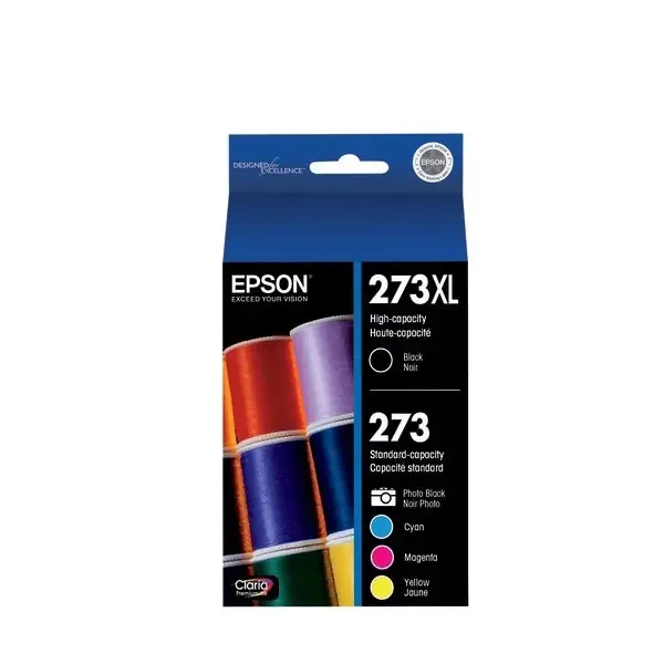 Epson Claria 273XL/273 High Yield Black, Standard Photo Black, and Cyan/Magenta/Yellow Ink Cartridges (T273XL-BCS)
