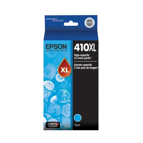 Epson Claria 410Xl High-Yield Premium Cyan Ink Cartridge (T410Xl220-S)