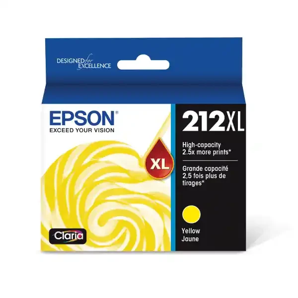 Epson Claria High Yield Yellow Ink Cartridge, T212Xl420-S, 212xl