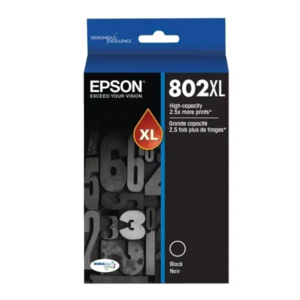 Epson Durabrite Ultra T802Xl120-S High-Yield Black Ink Cartridge