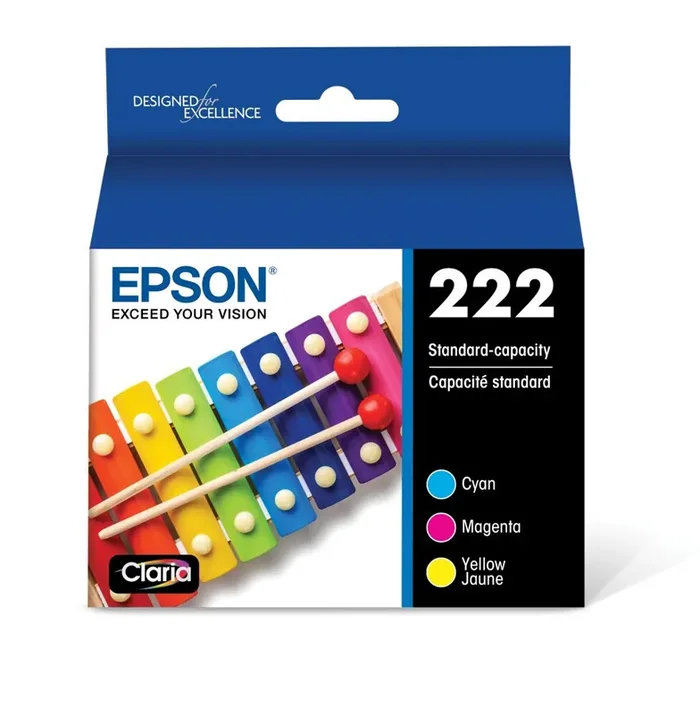 Epson T222 Standard Capacity Color Combo Ink Cartridge