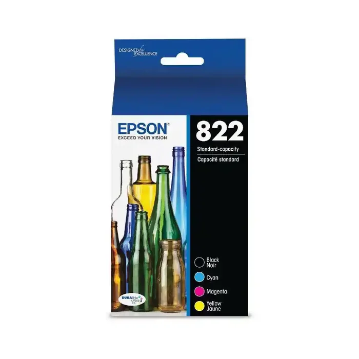 Epson T822 – 4-Pack – Black, Yellow, Cyan, Magenta – Original – Ink Tank – For Workforce Pro Wf-3820, Wf-4820, Wf-4830, 4-pack