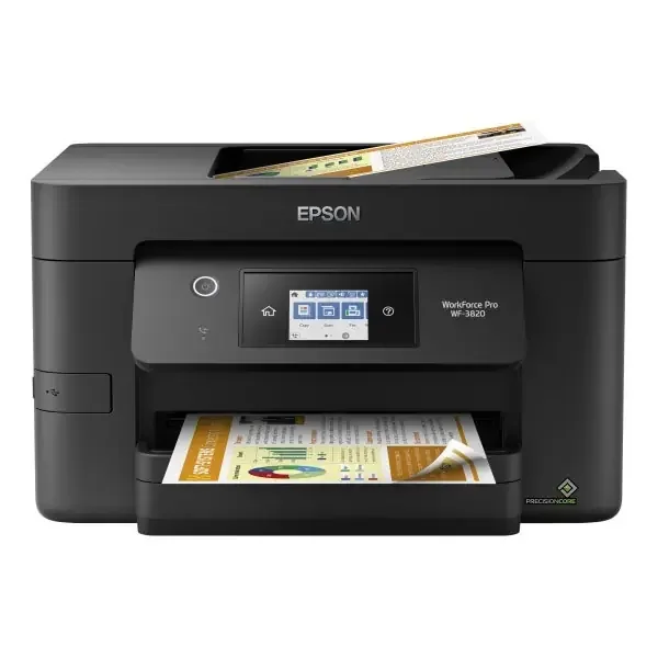 Epson Workforce Pro Wf-3820 Wireless Inkjet All-In-One Color Printer, C11Cj07201