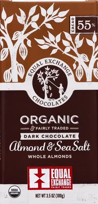 Equal Exchange Organic Dark Chocolate Almond Sea Salt Bar