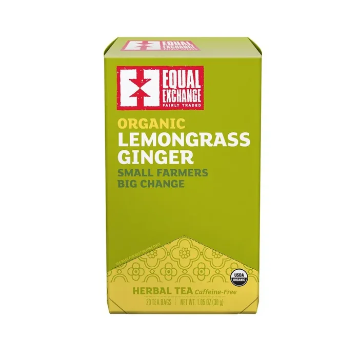 Equal Exchange OrganicLemongrass Ginger Herbal Tea Bags – 20 ct