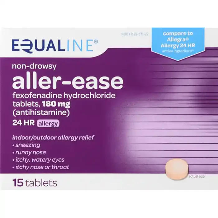 Equaline Allergy Relief, Non-Drowsy, 180 mg, Tablets, 15 Each