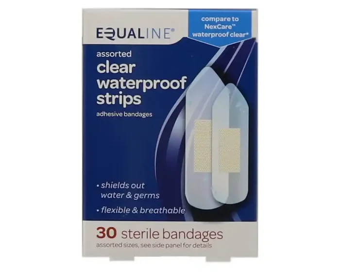 Equaline Assorted Clear Waterproof Strips Adhesive Bandages