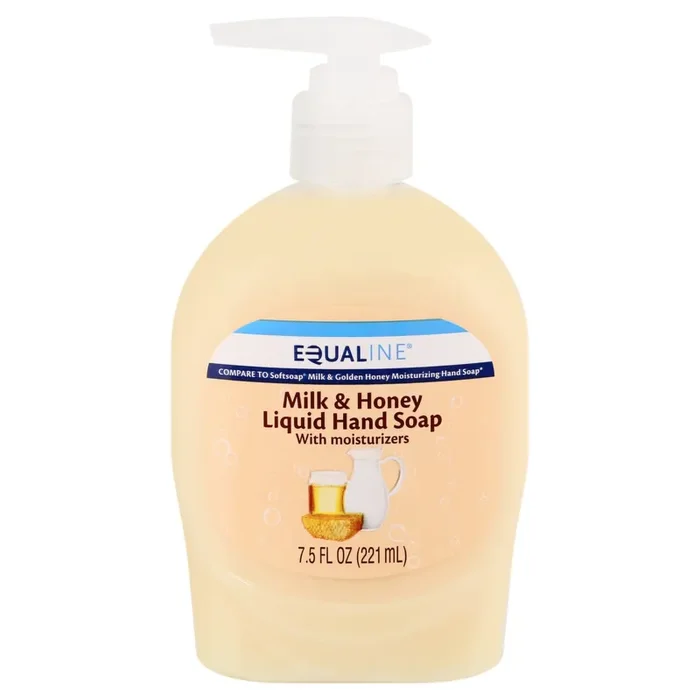 Equaline Liquid Hand Soap, Milk & Honey, 7.5 Ounce