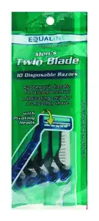 Equaline Men‘s Twin Blade Disposable Razors
