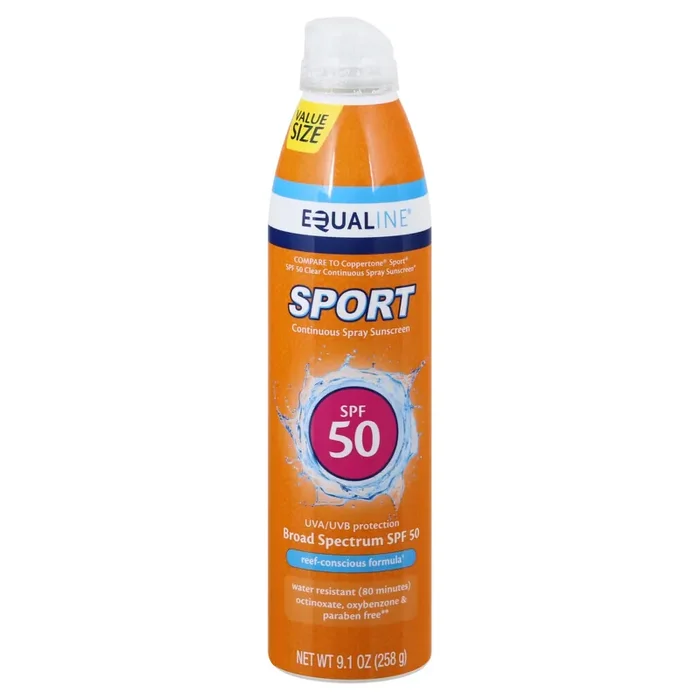 Equaline Sunscreen, Continuous Spray, Broad Spectrum SPF 50, Value Size