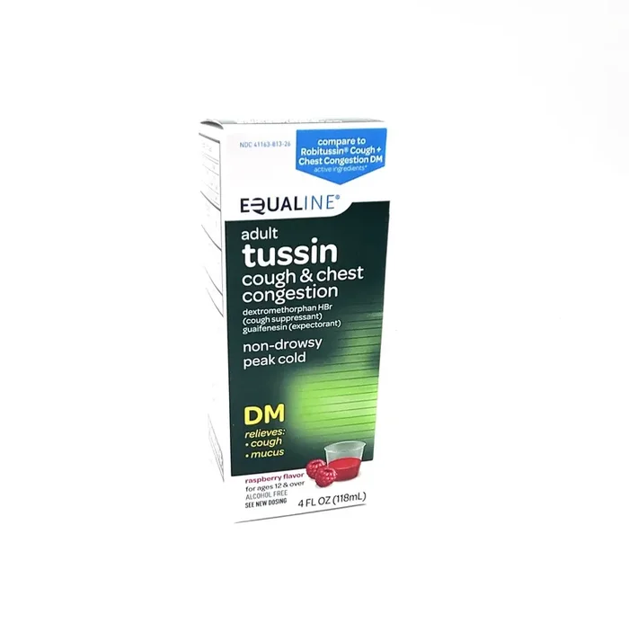 Equaline Tussin, Non-Drowsy, Adult, Raspberry Flavor, 4 Fluid ounce