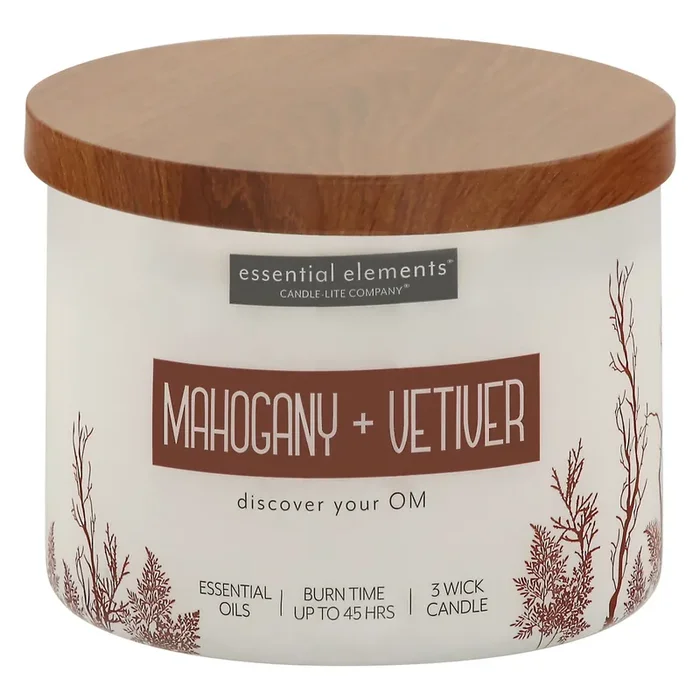 Essential Elements Mahogany & Vetiver Candle 1 ea