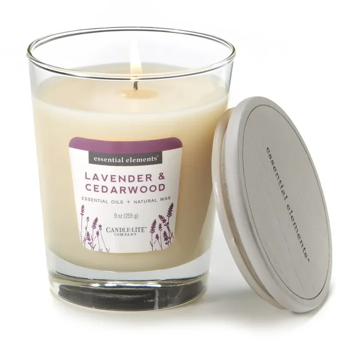 Essential Elements Scented Single Wick Candle, Lavendar & Cedarwood