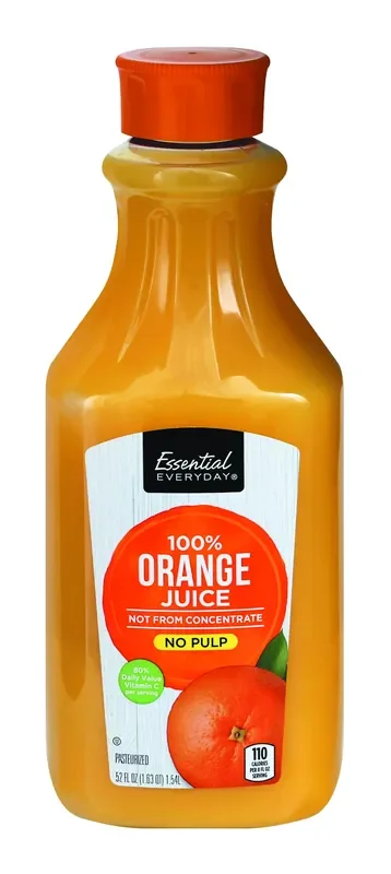 Essential Everyday 100% Orange Juice (No Pulp) – 52 fl oz