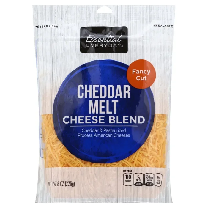 Essential Everyday Cheese Blend, Cheddar Melt, Fancy Cut – 8 oz