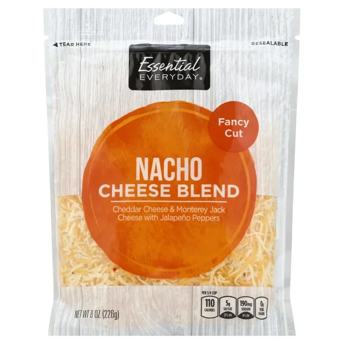 Essential Everyday Cheese, Cheese Blend, Nacho, Fancy Cut