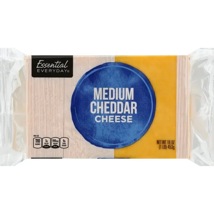 Essential Everyday Cheese, Medium Cheddar – 16 oz
