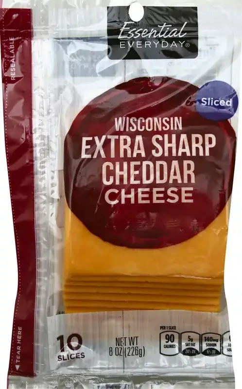 Essential Everyday Extra Sharp Wi Cheddar Slice