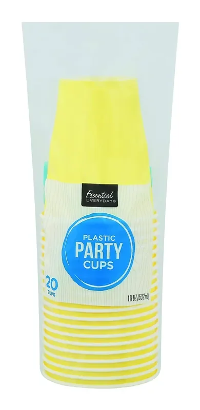 Essential Everyday Yellow Party Cup 18 Ounce Spring