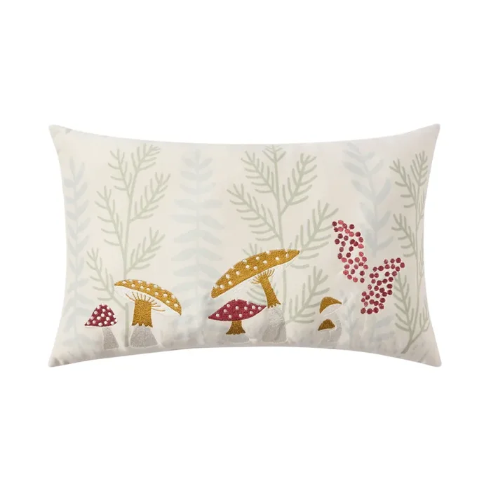 ESSENTIAL M Fall Tran Mushroom Decorative Pillow, 12 in x 20 in