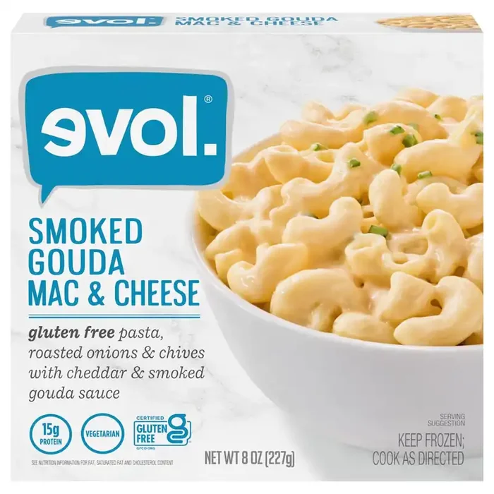 EVOL Evol Gluten Free Smoked Gouda Mac and Cheese, Frozen Meal, 8 oz
