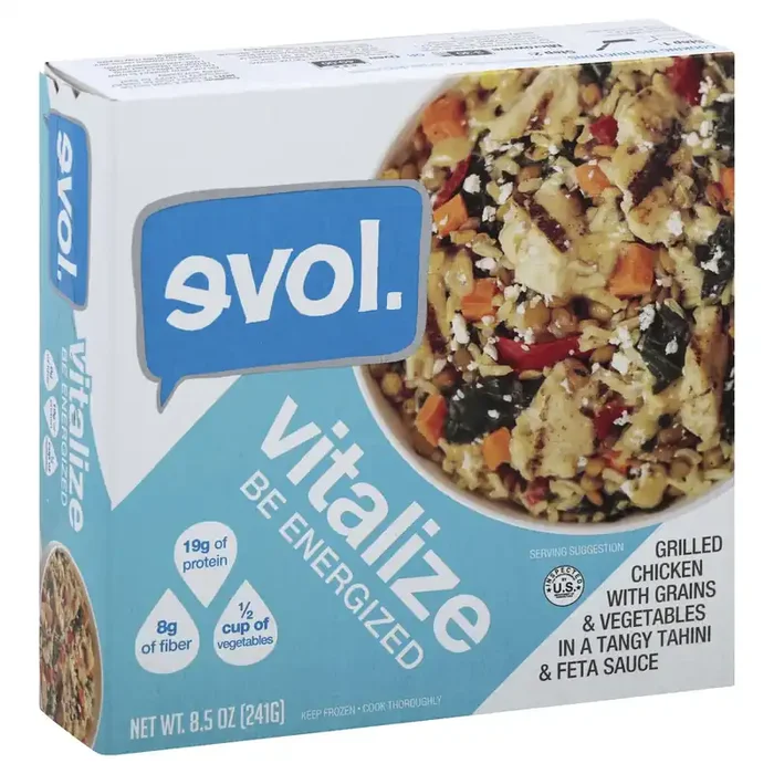 EVOL Vitalize Be Energized Chicken with Gains And Vegetables Bowl