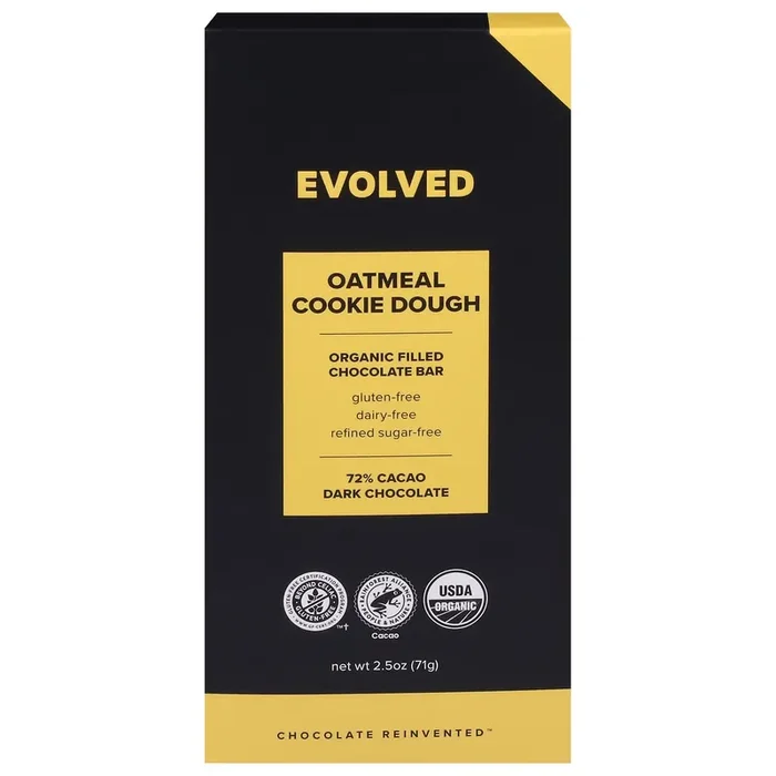 EVOLVED Organic Filled Oatmeal Cookie Dough Chocolate Bar 2.5 oz