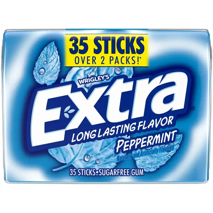 EXTRA Gum Peppermint Sugar Free Chewing Gum, 35 Stick Bulk Pack