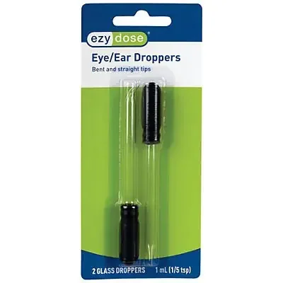 EZY Dose 1 ml Glass Eye/Ear Droppers 2 ea