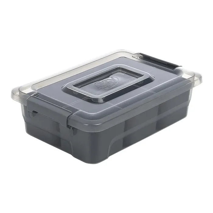 EZY Storage Sort It Container W/4 Cups – Grey