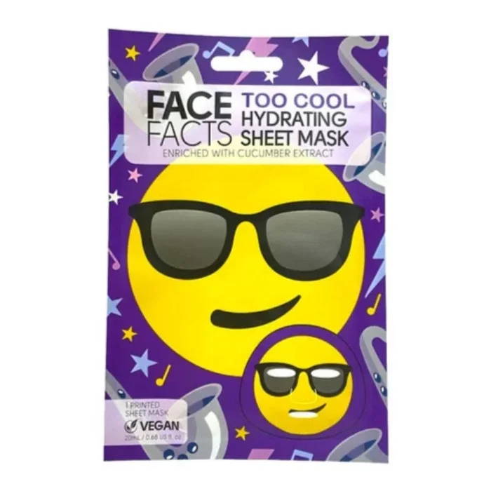 Face Facts Printed Sheet Masks Too Cool & Starstuck – Case of 24