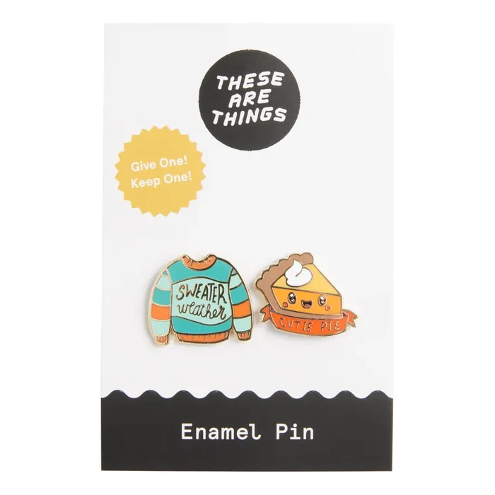 Fall Cutie Pie Season Enamel Pins 2 Pack