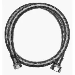 Faucet Connector, Stainless Steel, 3/8 Compression x 1/2 FIP x 36-In.