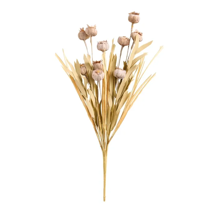 Faux Fall Poppy Pod Spray