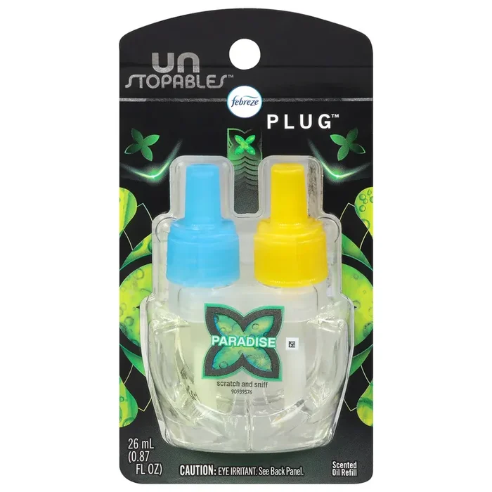 Febreze Unstopables Odor-Eliminating PLUG Air Freshener, Paradise