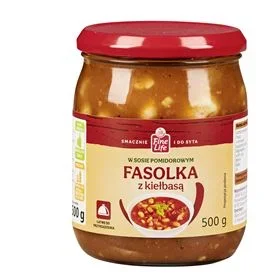 FEINE LEBENSBOHNEN MIT WURST IN TOMATENSAUCE 500 G 4 STÜCK