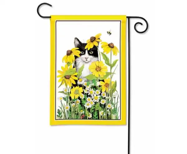 FLAG GARDEN GARDEN FLOWER CAT