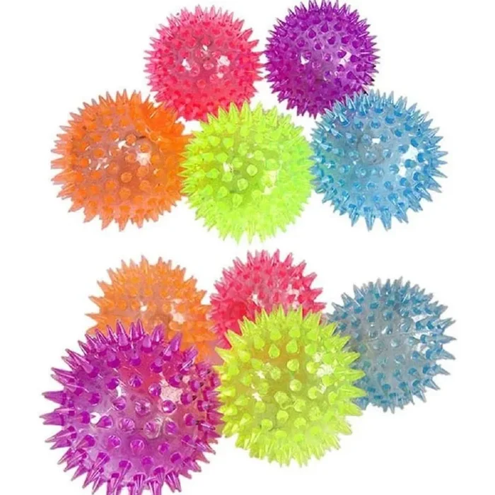 Flashing Spikey LED Ball – Case of 12