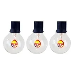 Flickering Pumpkin Globe Lights, 10-Ct.