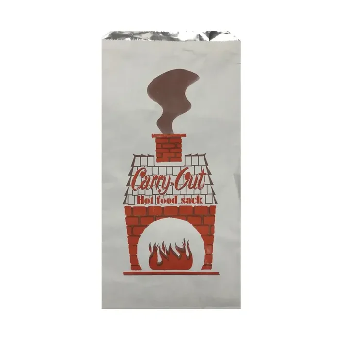 Foil Hot Food Bag 500 ct Half Gallon 7.25″ x 3″ x 14″