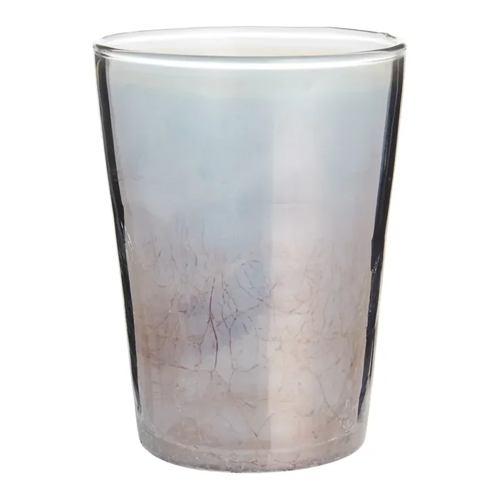 Freida Smoke Luster Crackle Double Old Fashioned Glass