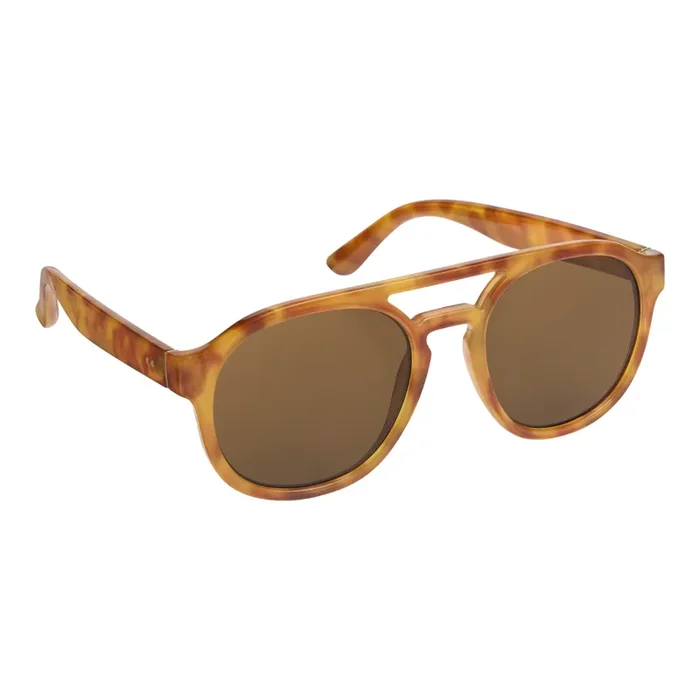 Freya Brown and Orange Recycled Aviator Sunglasses