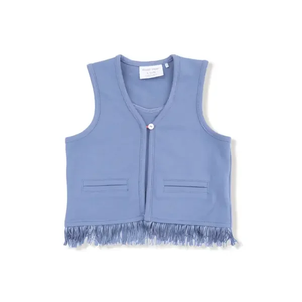 FRINGE VEST FRENCH TERRY