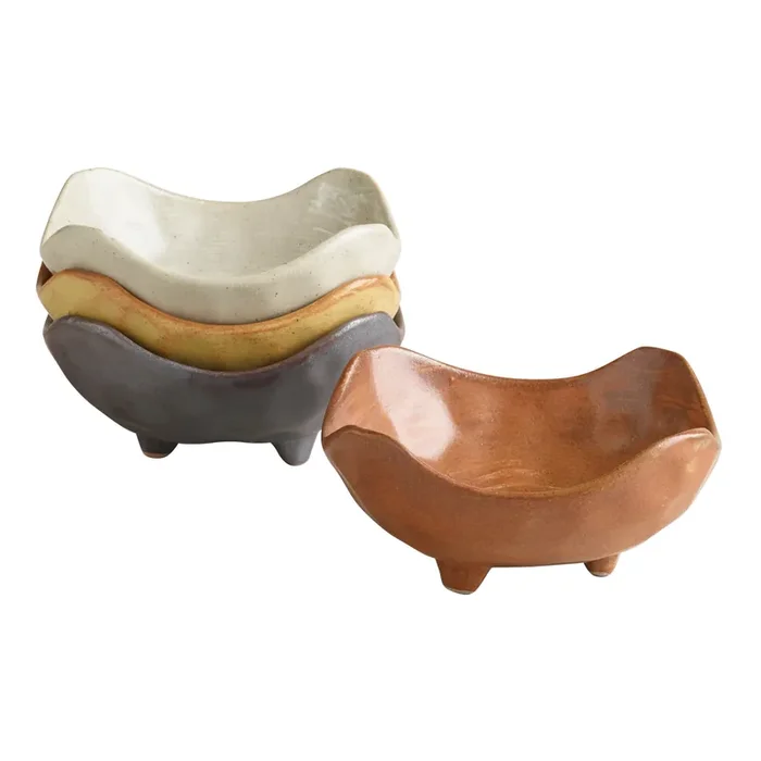 Fuji Square Footed Dish Set Of 4