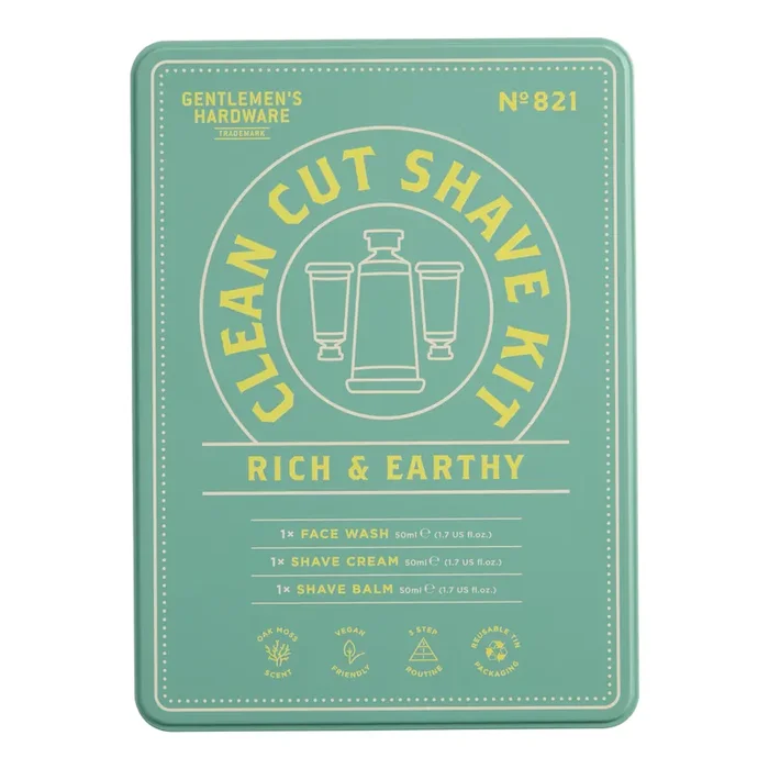 Gentlemen’s Hardware Oak Moss Clean Cut Shave Kit 3 Piece