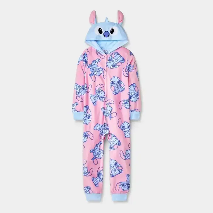 Girls‘ Lilo & Stitch Union Suit – Pink S