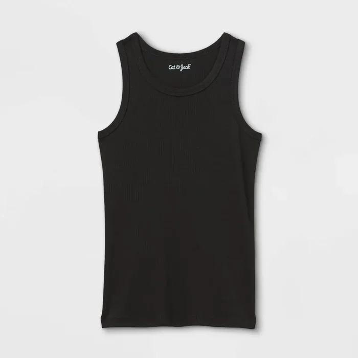 Girls‘ Rib Tank Top – Cat & Jack Black XL
