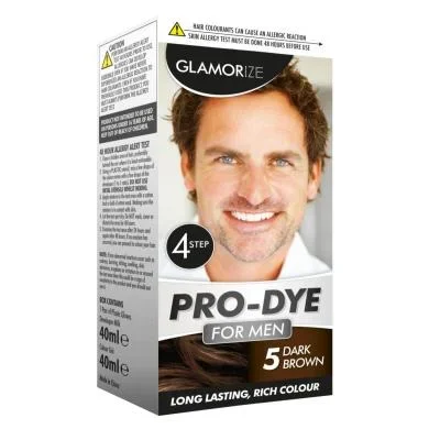 Glamorize Men’s Dark Brown Hair Dye Colour No. 5