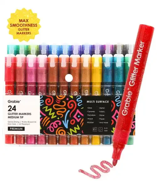GLITTER PAINT MARKER SET 24